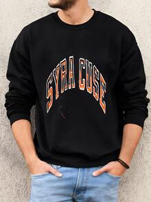 Mens Syracuse Orange Men Vintage 80s Starter Satin Bomber Jacket - Orange Color Coat - Made In Usa - Men's Size : Large ( L ) - Free Shipping Sweatshirt - màu đen - Xem 2