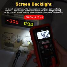 Digital Multimeter 4000 COUNTS, Automatic/Manual Mode Continuity Tester, VoltageDirect/Alternating Current Voltage Multifunction Tester, Voltage, Resistance - Multicolor - View 4