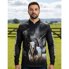 Camisa Camiseta Blusa Bruto Boi Nelore Com Proteção Uv50 - Branco - Visão 3