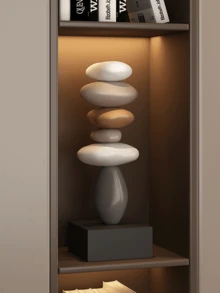 1件幸运符装饰雕塑 - 精致摆件，适合放置于客厅、电视柜或桌面 | 完美的乔迁礼物 - 彩色 - 查看 1