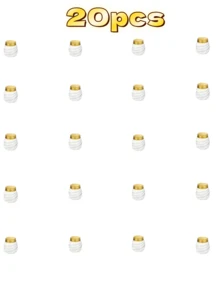 6pcs/10pcs/20pcs 2oz Honeycomb Plastic Jars With Gold Lids, Mini Honey Pots, Wide Mouth Spice Jars, Suitable For Party, Wedding, Gift Box, DIY Gifts, Jelly, Vanilla, Jam, Candy, Plastic Bottles, Best For Christmas, New Year - Multicolor - View 12