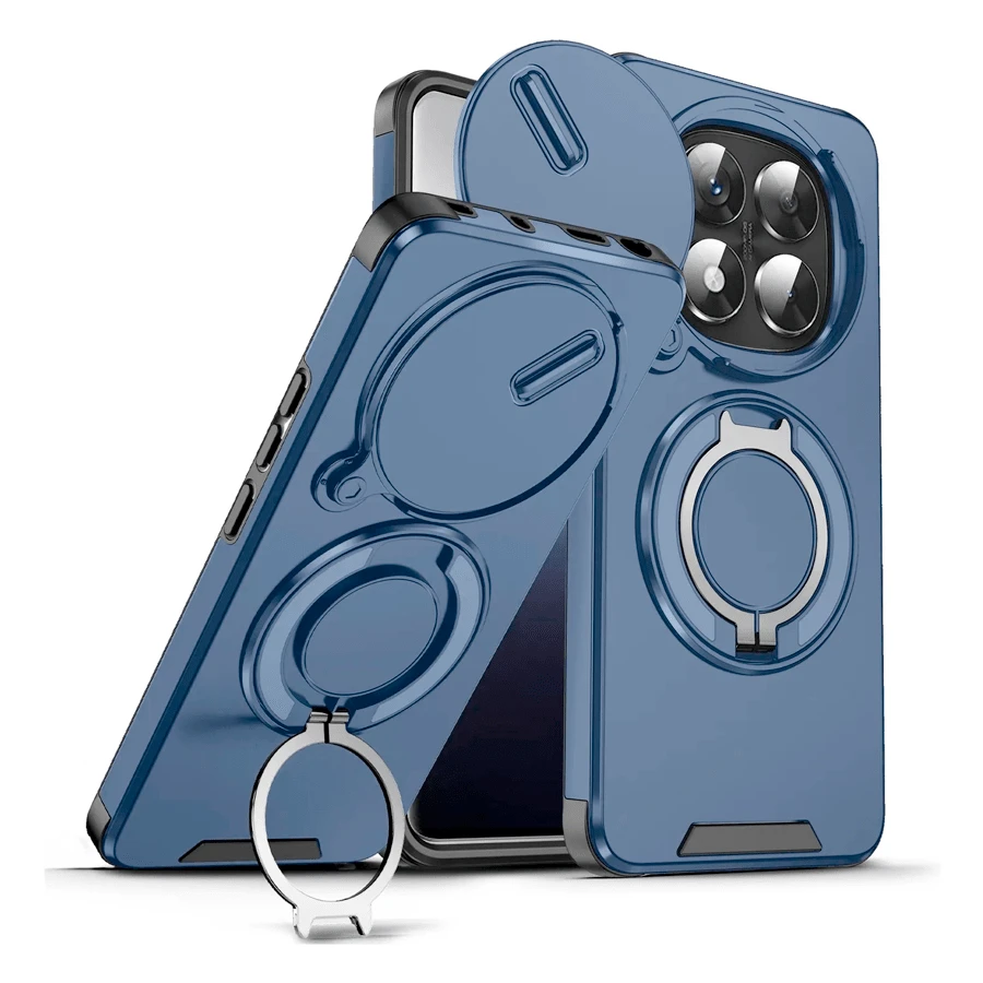 xaa mobile Ringke Heavy Duty Case For Redmi Note 14 Pro 5G, Black Ring + HD Screen Protector - Blue - View 1