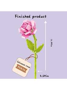 仿真积木花，小颗粒组装积木，DIY积木仿真花，节日装饰，桌面摆件，客厅装饰，家居摆件，节日装饰用品 - 彩色 - 查看 10