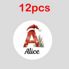 Customized Round Christmas Stickers, Customizable Text/Personalized Christmas Gift Name Stickers, Customized Santa Claus Special Delivery Sticker Labels, Customizable Santa Claus Gift Label Stickers, Customizable Text Christmas Gift Decoration Stickers - Multicolor (Christmas) - View 17
