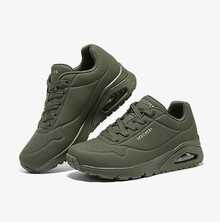 Skechers Zapatillas de running con amortiguación deportiva UNO Cushion 73667 para mujer - Verde Oliva - Ver 2