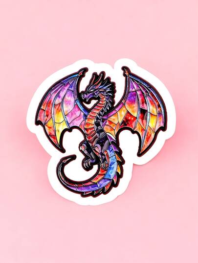 1PC Colorful Flying Dragon Stickers, Cartoon Vinyl Stickers. These Durable Stickers Are Perfect For Car Bumpers, Trucks, Motorcycles, Helmets, Laptops, Windows, Water Bottles And Mailboxes. They Are Single Use With Adhesive, Perfect For Motorcycle Accessories And Have A Vivid Design.