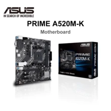 Płyta główna ASUS PRIME A520M-K, gniazdo AMD AM4, kompleksowe chłodzenie, płyta główna Micro ATX, Ethernet 1 Gb, obsługa oprogramowania, wysoka wydajność - Czarne - Zobacz 1