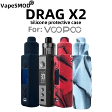 VapeSMOD New Vape Device Drag X2 Protective Case Suitable For VOOPOO Drag X2 Body, Silicone Protective Case With Full Protection, Anti-Slip, Anti-Drop, Integrated Silicone Protective Shell