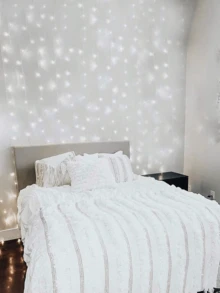 1 ekran świetlny LED z pilotem, 1 różowa girlanda świetlna, girlanda świetlna zasilana przez USB 100/200/300, kurtyna świetlna, girlanda świetlna z drutu miedzianego, dekoracja pokoju, różowe lampki choinkowe, 8 trybów oświetlenia, sznur lampek, dekoracja ścienna, dekoracja na imprezę, dekoracja pokoju dla dziewcząt, lampki choinkowe, lampki świąteczne, wystrój świąteczny - Wielokolorowe - Zobacz 11