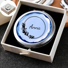 Customized Compact Makeup Mirror, Personalized Engraved Folding Pocket Mirror, Portable Double-Sided High-Definition Mirror, Stainless Steel Compact Mirror, Valentine's Day Gift, Spring, Bridesmaid, Wedding Gift, Customized Floral Engraved Makeup Mirror, Suitable For Gifting To Girlfriends, Moms, Mother's Day, Birthday, Graduation, Wedding, Anniversary, Practical Gift - Multicolor 3 - View 34