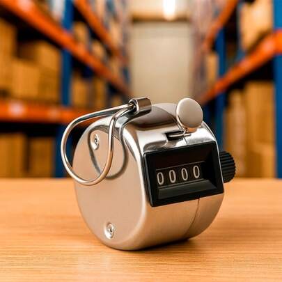 Contador Manual Mecânico 4 Dígitos Analógico Numérico Pratico Controle de estoque Para Esportes Academia Excursões