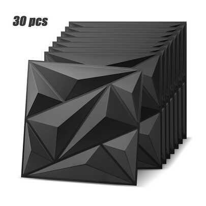 30 piezas paneles de pared de PVC 3D impermeables, de 30 x 30 cm, para decoración del hogar, que cubren una superficie de 2,7 metros cuadrados, adecuados para salas de estar, dormitorios, paredes de fondo de TV, comedores, etc.