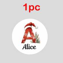 Customized Round Christmas Stickers, Customizable Text/Personalized Christmas Gift Name Stickers, Customized Santa Claus Special Delivery Sticker Labels, Customizable Santa Claus Gift Label Stickers, Customizable Text Christmas Gift Decoration Stickers - Multicolor (Christmas) - View 13