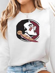 Wooden Florida State University Seminoles Memorial Cremation Urn Sweatshirt - White - View 2