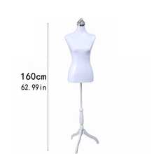 Clothing Store Flat Bust Mannequin Display Stand, Half Body Korean Style Female Garment Window Showcase Full Body Dummy Female Prop - Black and White - View 2