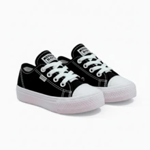 Traditional Boots Star Kids' Tennis Shoes, Comfortable Canvas, Affordable, For Boys And Girls - 白色 - 查看 1