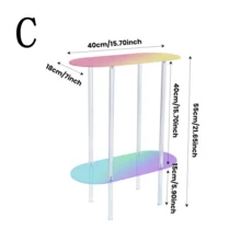 Transparent Acrylic Narrow End Table, Suitable For Small Spaces, With Magazine Rack, Ultra-Thin Side Nightstand/Bedside Cabinet, Applicable For Living Room & Bedroom