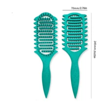 1 Brand New Upgraded Curling Comb Hollow Comb, Using Special Bristles And Structure, Suitable For All Hairstyles, Reducing Hair Loss, Pulling And Splitting, Suitable For Both Men And Women, Can Easily Create Curly Hair Styling, Hair Care Products, Suitable For Hair Salons, Daily, Back To School, Travel Essentials And Other Occasions - Multicolor - View 7