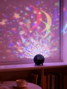 1 Stück Atombombe Galaxie Projektionslampe, echte größenverstellbare Stern- & Mondnachtbeleuchtung, geeignet für Halloween, Weihnachten, Valentinstag Dekoration, mehrere Beleuchtungseffekte, für Schlafzimmer, Party, Heimkino, Decke - farbiges Licht - Übersicht 2