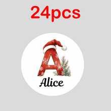 Customized Round Christmas Stickers, Customizable Text/Personalized Christmas Gift Name Stickers, Customized Santa Claus Special Delivery Sticker Labels, Customizable Santa Claus Gift Label Stickers, Customizable Text Christmas Gift Decoration Stickers - Multicolor (Christmas) - View 14