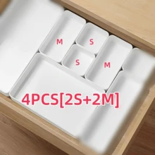 8-4件組 1件裝嬰兒房抽屜內置分隔收納盒，襪子尿布瓶收納整理盒，梳妝台桌面收納盒，適用於不同抽屜 - 彩色 - 查看 9