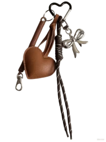 女士 PU 皮革钥匙扣，带心形装饰、花尾、蝴蝶结、编织绳、弹簧夹、弹簧扣，高端装饰包包配件、包包挂件、吊坠、汽车挂件、日常用品，完美的节日礼物、生日礼物，适合恋人、家人、朋友、同学、同事、老师 - 彩色 - 查看 12