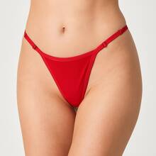 5 Thong Panties With Adjustable Straps - Women's Lingerie - Intimate Apparel - Sensual Thong - Multicolor - Ver 10