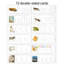 1PC Match Letter Spelling Game With Box Contains Multiple Double-Sided Cards