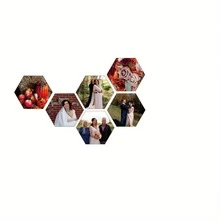 4pcs/5pcs/6pcs/8pcs/9pcs/10pcs Personalized Vintage Style Custom Hexagonal Photo Printed Hexagonal Wooden Boards, Available In Both Color And Black And White, Are Perfect For Living Rooms, Bedrooms, Offices, Weddings, Graduations And Travel Memories - Easy-To-Install Fashionable Photo Frame Artworks, Memory Wall Art - No Power Required, Unique Creative Gifts, Indoor Decoration Souvenirs - Black - View 18