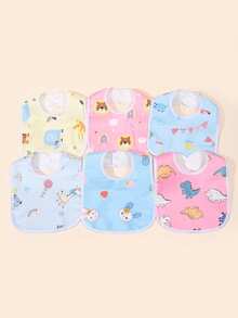 6pcs Printed Baby Bibs, Four Seasons - Multicolor - View 10