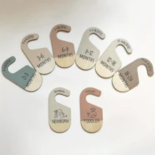 8pcs Baby Closet Divider - Gift Crane Whale Pattern Double Sided Wooden Baby Closet Storage For Baby Boys And Girls, Baby Growth Milestone 24 Months Commemoration, Gender Reveal Party Baby Shower First Christmas Nursery Decorations, Baby Girl Clothes, Baby Products