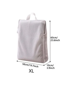 蜂窝网眼拉链洗衣袋 - 耐用塑料悬挂式衣物保护袋，适用于精致衣物、袜子和内衣，长方形机洗收纳整理袋，带拉链封口，洗衣房配件，精致衣物护理，洗衣袋 - 彩色 - 查看 15