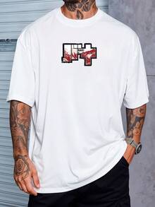 Japanese Anime T-Shirt Baki Hanmi Manga Geek Movie Shirt Blouse Unisex Men's Women's 100% Cotton Top Premium Streetwear New Release Immediate Shipping Various Colors!! Plus Size - 白色 - 查看 2