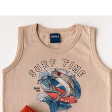 Kit 2 Peças Conjunto Verão Bebê Menino Praia