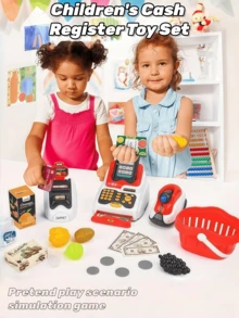 36PCS Set Mesin Kasir Simulasi Mewah 3-in-1 untuk Anak-anak, Kalkulator, Pemindai, Mainan Peran Belajar Matematika, Kit Belanja, Cocok untuk Anak Usia 3-12 Tahun, Mainan Peran Toko Serba Ada, Interaksi Orang Tua-Anak, Permainan Anak Laki-laki dan Perempuan, Hadiah Kreatif, Hadiah Ulang Tahun dan Hadiah Natal, Warna Aksesori Acak - MultiWarna - View 2