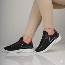 Women's Gym Shoes – Ideal For Walking, Running And Exercise - 黑色/粉紅色 - 查看 4