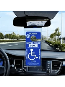 2/PVC Hanging Bag, Used To Identify Disabled Parking Signs, Parking Signage Bags, And Disabled Parking Permit Hanging Bags, Providing Convenience For Disabled Parking (Excluding Blue Cards) - Transparent - View 2