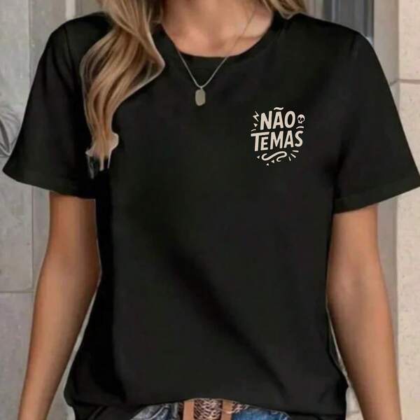 Camisa estampa Mamute 100% algodão feminina e masculina moda verão manga curta