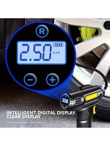 Portable Car Air Compressor, Handheld Car Inflatable Pump, Electric Automobiles Tire Inflator With LED Light For Car Motorcycle Bicycle - Black - View 9