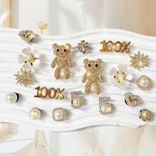 18 buc accesorii detașabile pentru încălțăminte, în formă de inimă, cu animale, stea și numere, casual, drăguțe, din plastic ABS, DIY, potrivite pentru exterior, plajă, casă, petrecere, sărbători, toate anotimpurile, cadou excelent pentru festivaluri, petreceri, zile de naștere