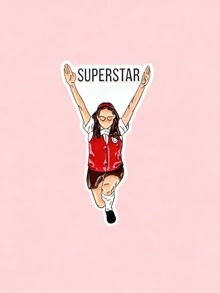 1PC"Superstar"Sticker,Sport Running Stickers, Perfect For Self-Motivation! Great For Personal Space, Planner And Notebook. Perfect For Students, Self-Improvement Advocates, And Anyone Who Values Encouragement. Categories: Motivational Stickers, Positive Quotes, Self-Help Art, Inspirational Designs. " - Multicolor - View 12