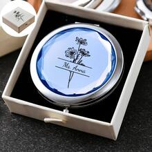 Customized Compact Makeup Mirror, Personalized Engraved Folding Pocket Mirror, Portable Double-Sided High-Definition Mirror, Stainless Steel Compact Mirror, Valentine's Day Gift, Spring, Bridesmaid, Wedding Gift, Customized Floral Engraved Makeup Mirror, Suitable For Gifting To Girlfriends, Moms, Mother's Day, Birthday, Graduation, Wedding, Anniversary, Practical Gift - Multicolor 3 - View 32