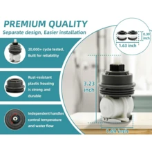RP19804 Shower Cartridge Compatible With  1300/1400 Series Single Handle Tub Bathtub Shower Faucet    Monitor Cartridge Rep Plumbing Parts, RP22734 Bonnet Nut (1993-2) - RP46463 Cartridge+RP22734 Bonnet Nut (2006-present) - View 4