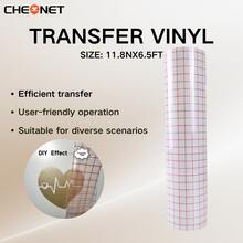 1卷CHEONET转印胶带,适用于永久性自粘乙烯基材料,是乙烯基贴纸、派对装饰、汽车贴花DIY、工艺切割的理想选择,粘性强,转印效率高。 - 紅色 - 查看 12