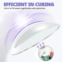 Portable Nail Dryer, USB Mini Nail Dryer Lamp, 180mAh Battery UV LED Nail Lamp, Suitable For Curing All Nail Gels, Applicable For Home Nail Salon - 彩色 - 查看 4