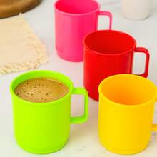 Set de tazas de plástico reutilizables 400 ML, Tazas de colores para fiestas, reuniones, tazas resistentes - Multicolor - Ver 1