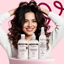 Shea Moisture Acondicionador hidratante con aceite de coco 100% virgen, hidratación diaria, desenreda y reduce el frizz, fórmula natural, cuidado capilar profundo y suavizante, ideal para todos los tipos de cabello - Gris Claro - Ver 5