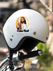 5 miếng dán hình Chúa Giê-su "Con đã thấy", miếng dán hình Chúa Giê-su ngộ nghĩnh, miếng dán "Con đã thấy", miếng dán vinyl thích hợp cho máy tính xách tay, xe hơi, bình nước, v.v. - 5 chiếc - Xem 5