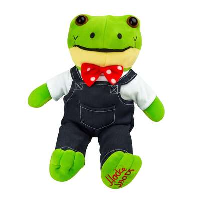 Peluche Rana Rene 35cm Lara con Overol Figura Juguete Suave Al Tacto Calidad Premium Nuevo Moda Regalo Navidad Reyes Magos Dia Del Niño Cumpleaños