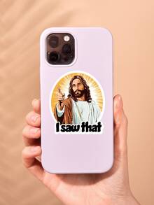 5 miếng dán hình Chúa Giê-su "Con đã thấy", miếng dán hình Chúa Giê-su ngộ nghĩnh, miếng dán "Con đã thấy", miếng dán vinyl thích hợp cho máy tính xách tay, xe hơi, bình nước, v.v. - 5 chiếc - Xem 3